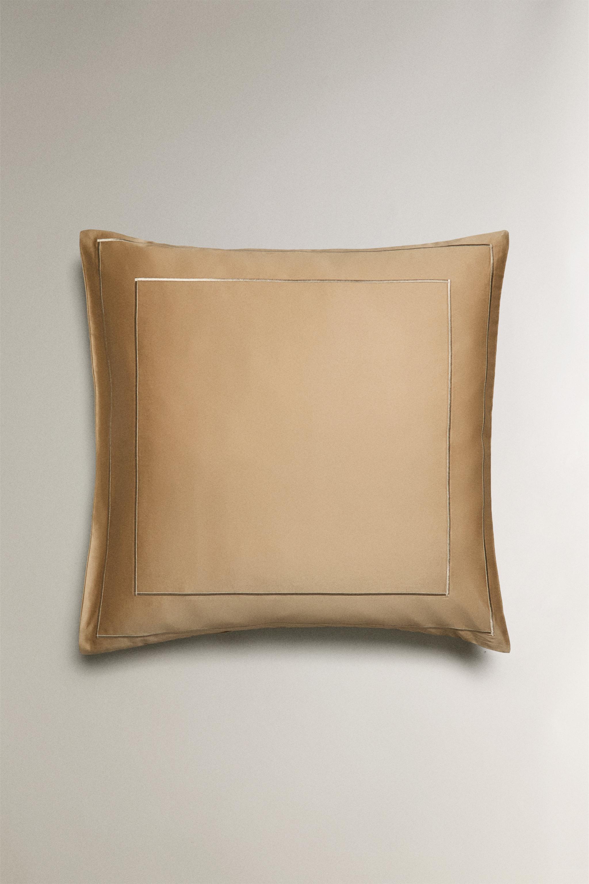 SATEEN PILLOWCASE WITH DOUBLE TRIM